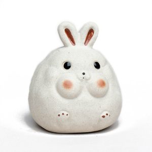 Chubby Bunny Rabbit Tea Pet, White Duan Ni Clay