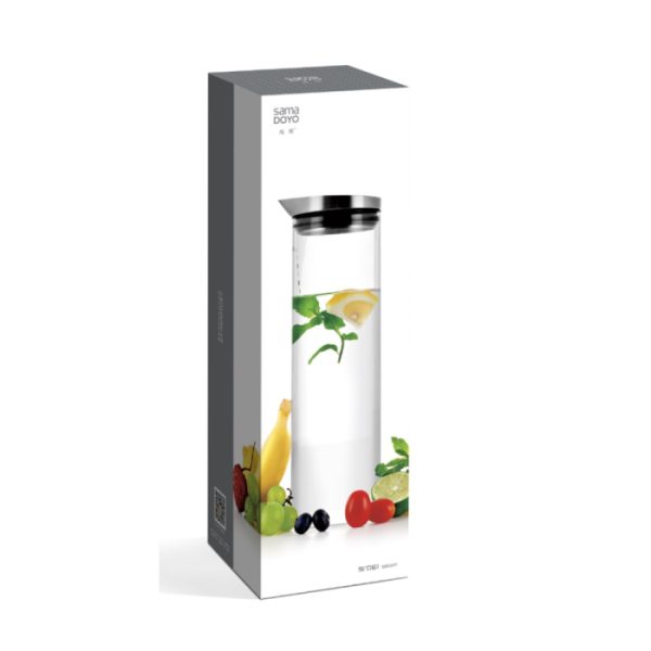Cold Brew Tea Maker / Pitcher with Integrated Filter in Lid - Image 2