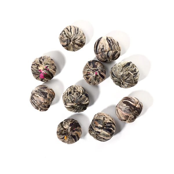 'Dance of Dragons' Jasmine Blooming Tea with Globe Amaranth, Marigold - Image 3