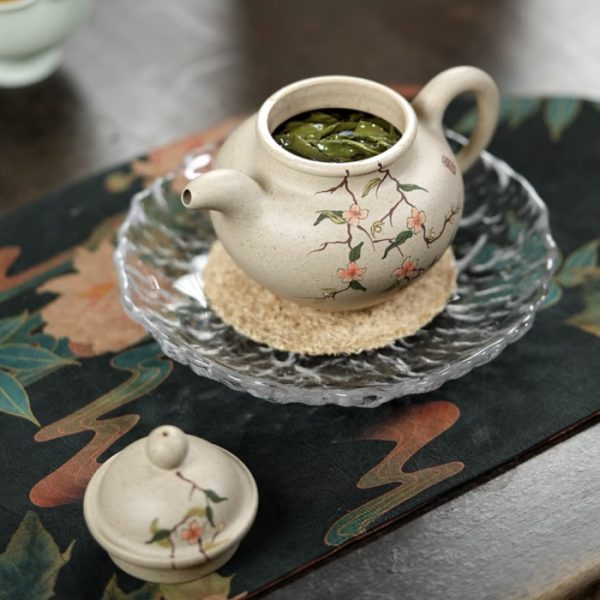 Duo Qiu Yixing Teapot Bai Yu Duan Ni Flower Clay Painting 240ml - Image 5