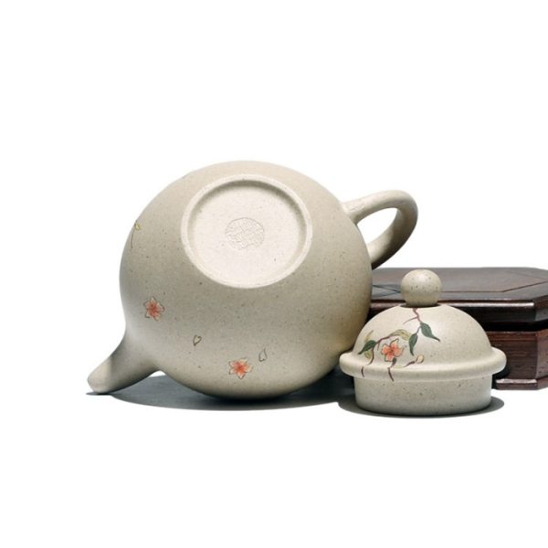 Duo Qiu Yixing Teapot Bai Yu Duan Ni Flower Clay Painting 240ml - Image 8