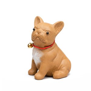 French Bulldog Tea Pet with Bell, Duan Ni Yixing Clay