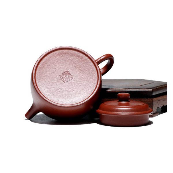 Small Pear Skin De Zhong Yixing Teapot, Zhu Ni Clay 140ml - Image 3