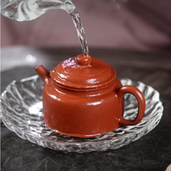 Small Pear Skin De Zhong Yixing Teapot, Zhu Ni Clay 140ml - Image 6