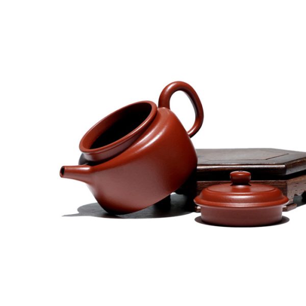 Small Pear Skin De Zhong Yixing Teapot, Zhu Ni Clay 140ml - Image 2