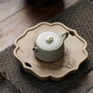 Qing Duan Ni Yixing Teapot with Taihu Stone Lid Knob 150ml