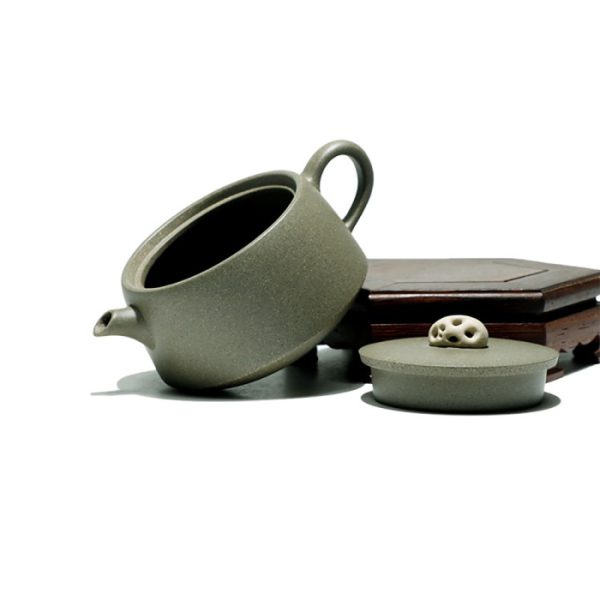 Qing Duan Ni Yixing Teapot with Taihu Stone Lid Knob 150ml - Image 6