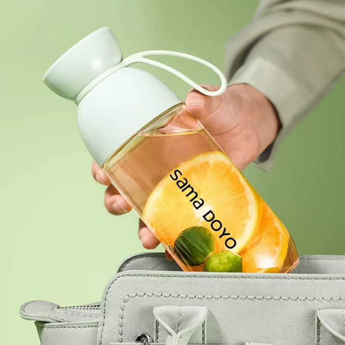 Tritan Water Bottle, Cold Brew Tea/Fruit Infuser, Mint Green 530ml - Image 2