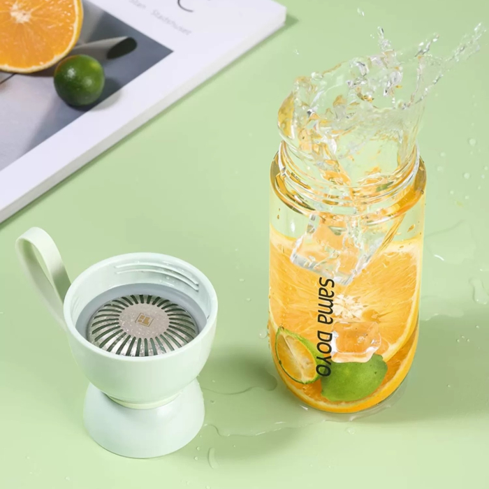 Tritan Water Bottle, Cold Brew Tea/Fruit Infuser, Mint Green 530ml - Image 3