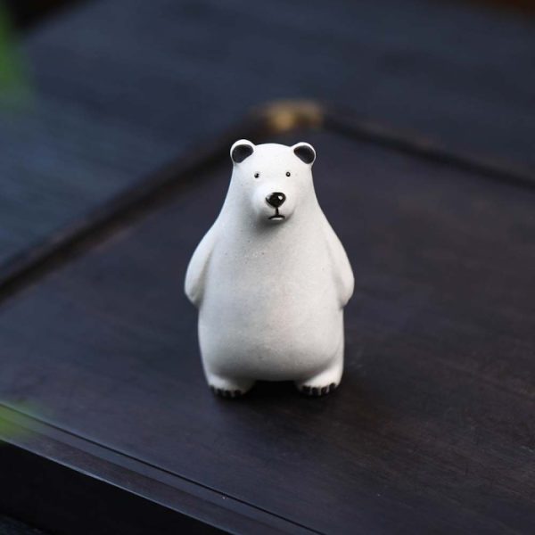 Polar Bear Tea Pet Set, White Jade Duan Ni Clay - Image 3