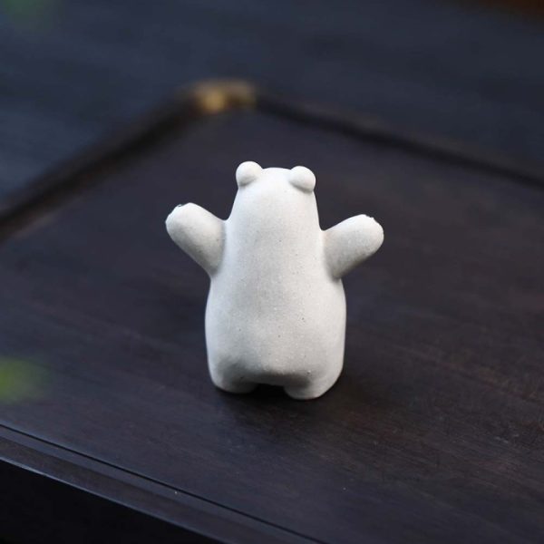 Polar Bear Tea Pet Set, White Jade Duan Ni Clay - Image 4