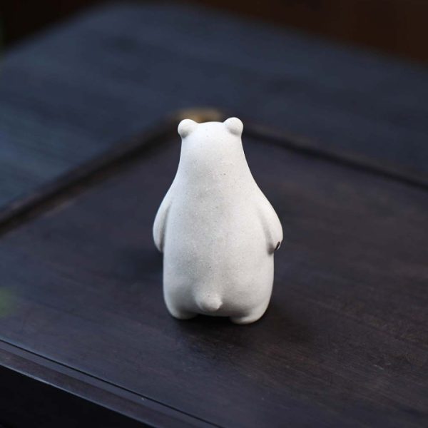Polar Bear Tea Pet Set, White Jade Duan Ni Clay - Image 5