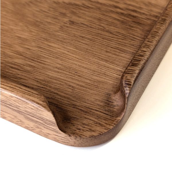 Wooden Tea Cake Tray, Solid Walnut Wood - Image 3