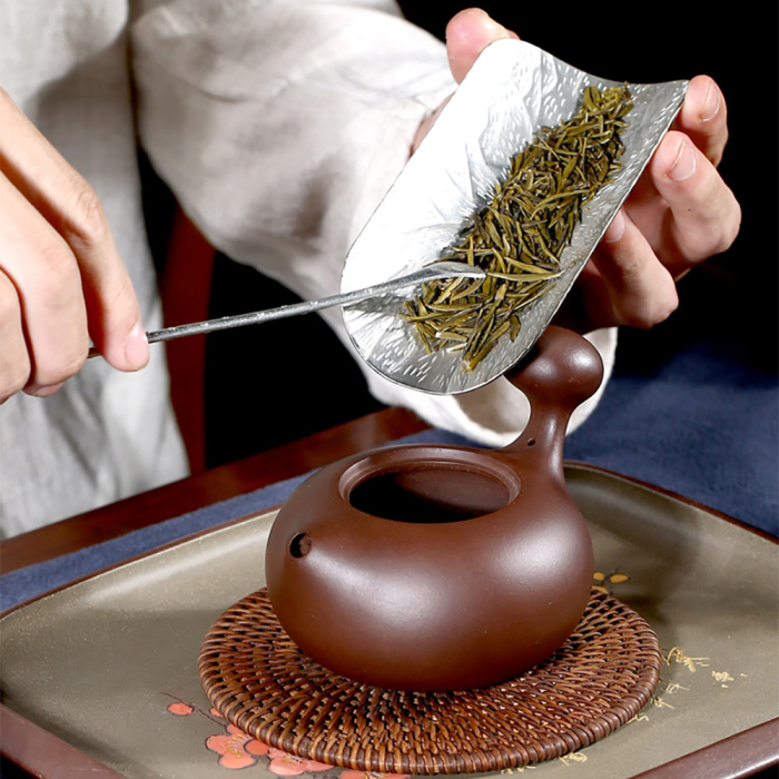 Yixing Purple Clay 'Spirit Moon' Xishi Kyusu Teapot 210ml - Image 6