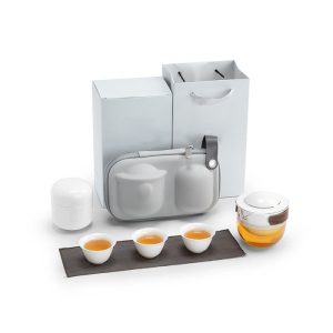 'Rotation' Tea Maker Set with Cups/Jar & Protective Travel Case