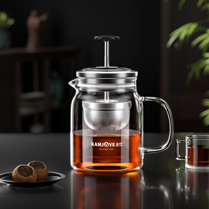 Glass Teapot with Stainless Steel Infuser, Kamjove 560ml - Image 3