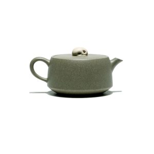 Qing Duan Ni Yixing Teapot with Taihu Stone Lid Knob 150ml